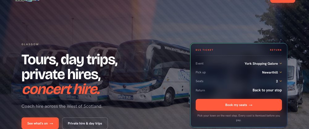 A website built from scratch, on a laptop